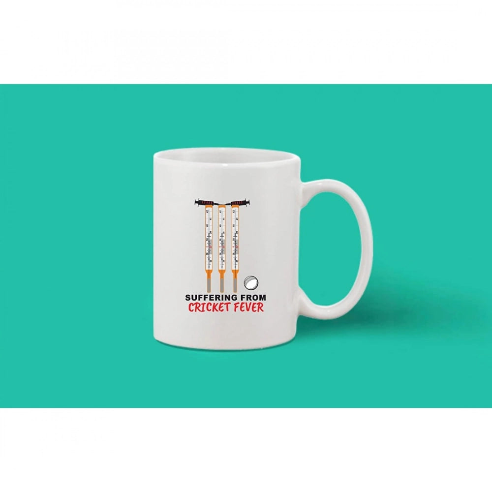 Printed Ceramic Coffee Mug - 1 Pieces, White, 11Oz