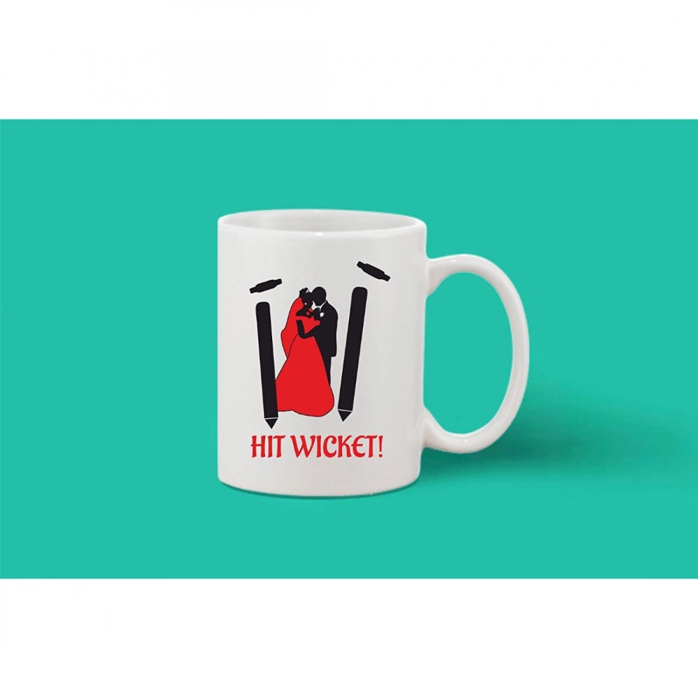 Printed Ceramic Coffee Mug - 1 Pieces, White, 11Oz