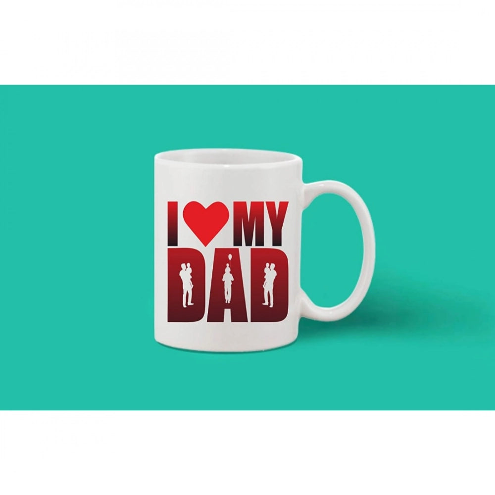 Printed Ceramic Coffee Mug - 1 Pieces, White, 11Oz