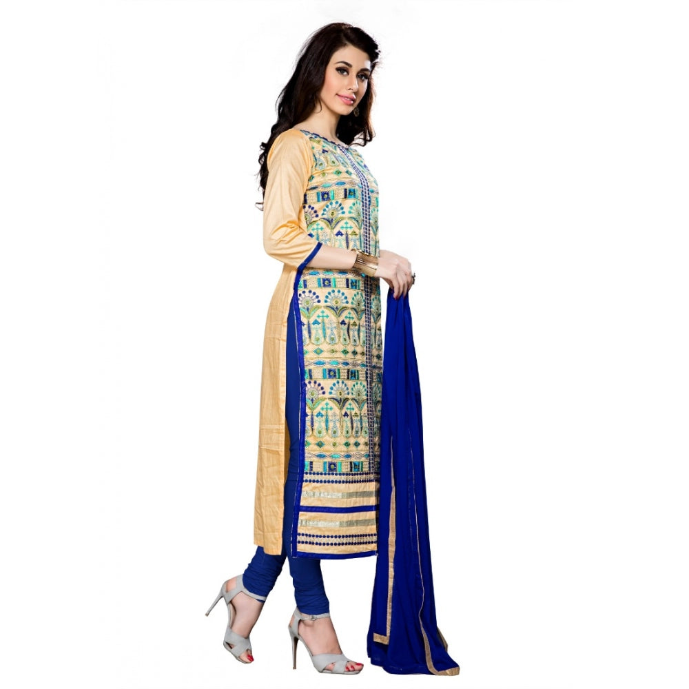 Women'S Cotton Unstitched Salwar Suit-Material With Dupatta (B