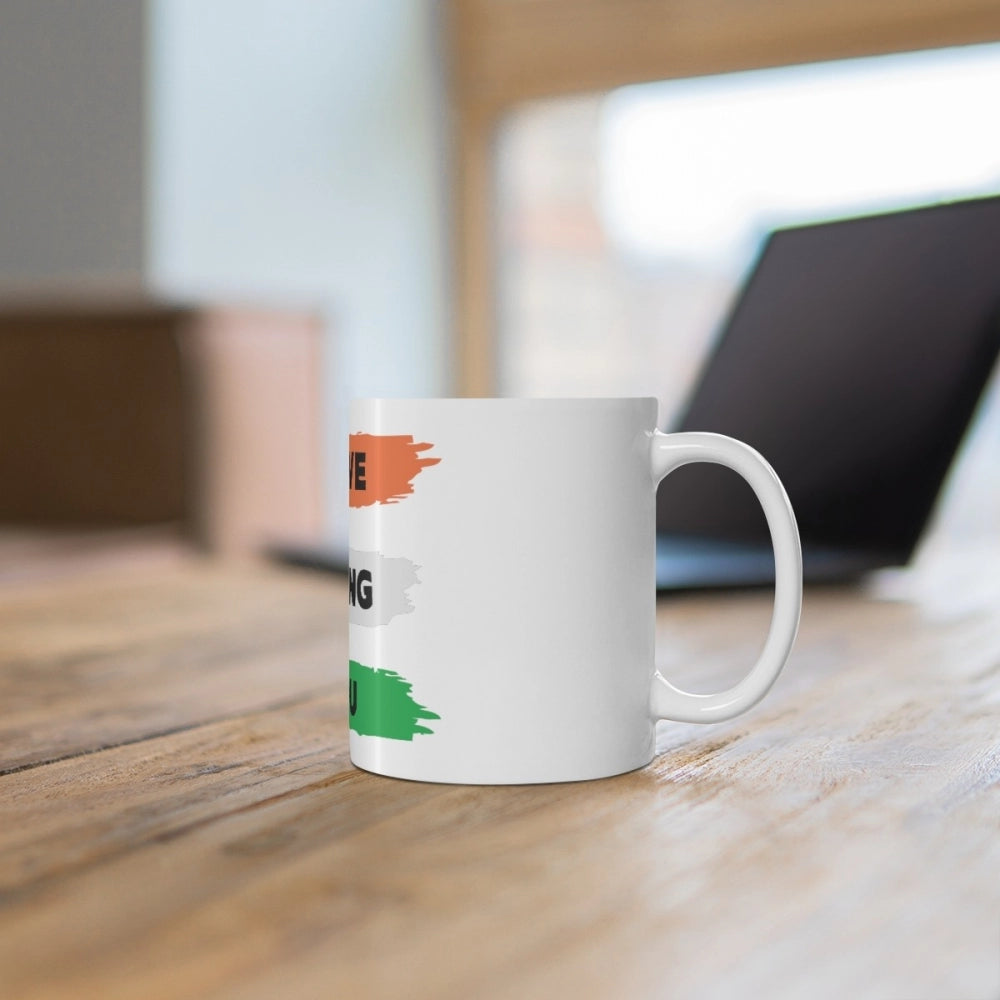 Ceramic Be Brave Be Daring Be You Printed Coffee Mug (Color: W