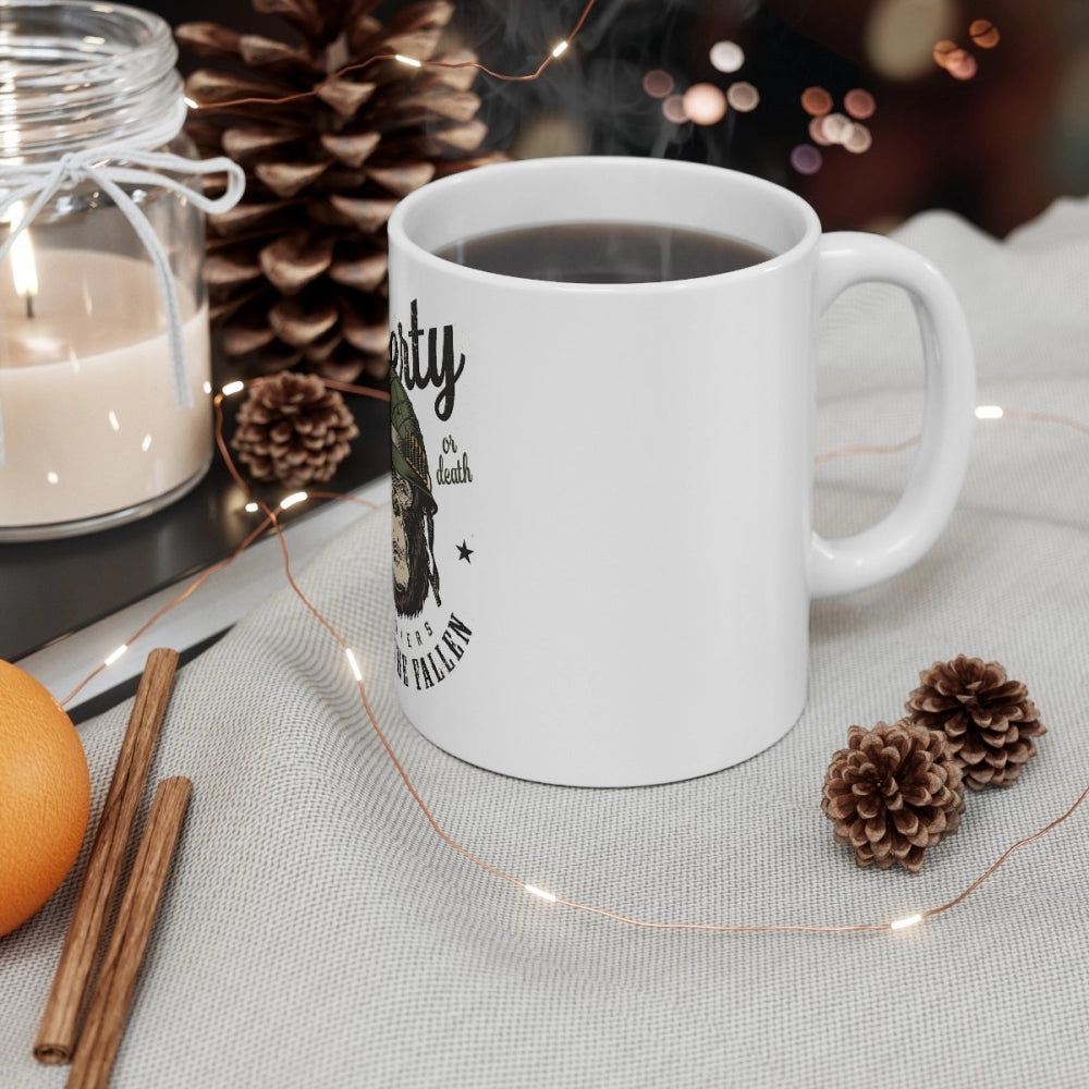 Ceramic Gorila Desing Printed Coffee Mug (Color: White, Capaci