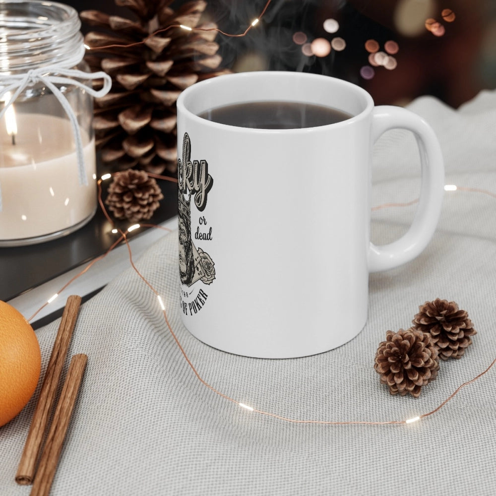 Ceramic Gorila Desing Printed Coffee Mug (Color: White, Capaci