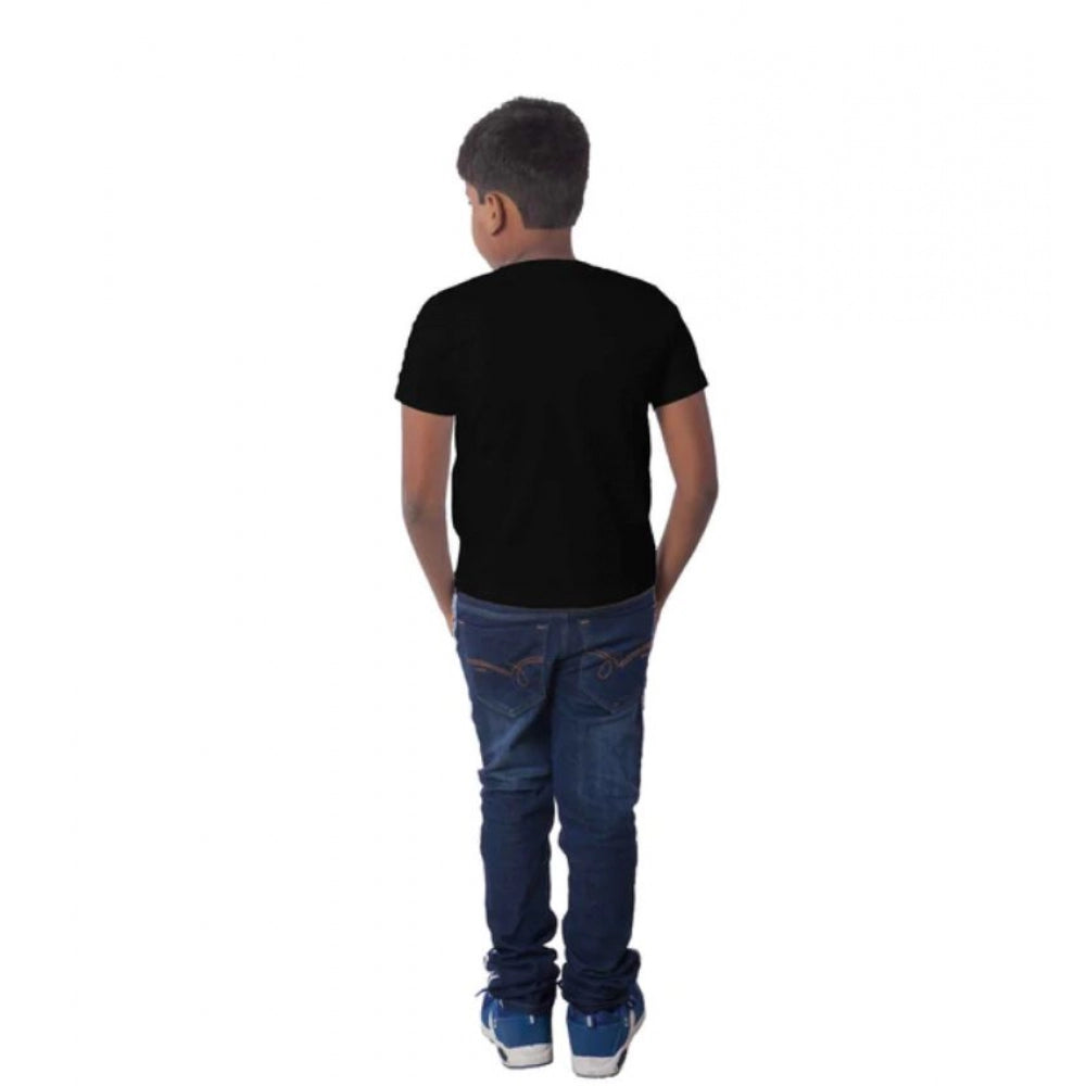 Boys Cotton Will Be Cool Half Sleeve Tshirt (Black)