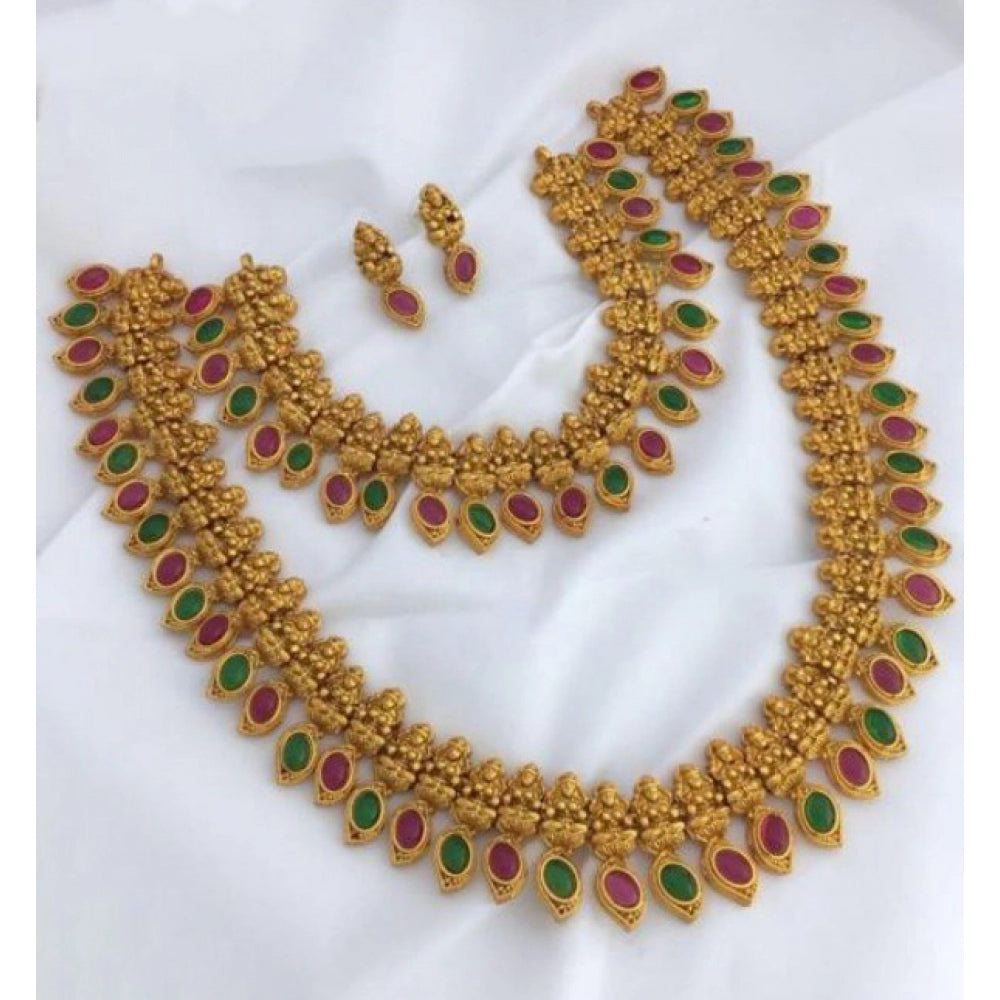 Women'S Jewellery Set (Red And Green, Free Size)