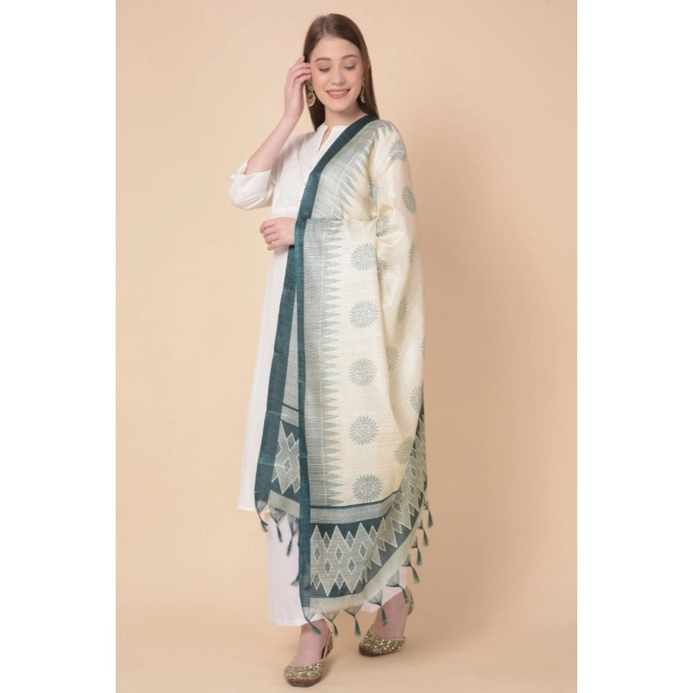 Women'S Art Silk Printed Dupatta (Grey, Length: 2.25 To 2.50 M