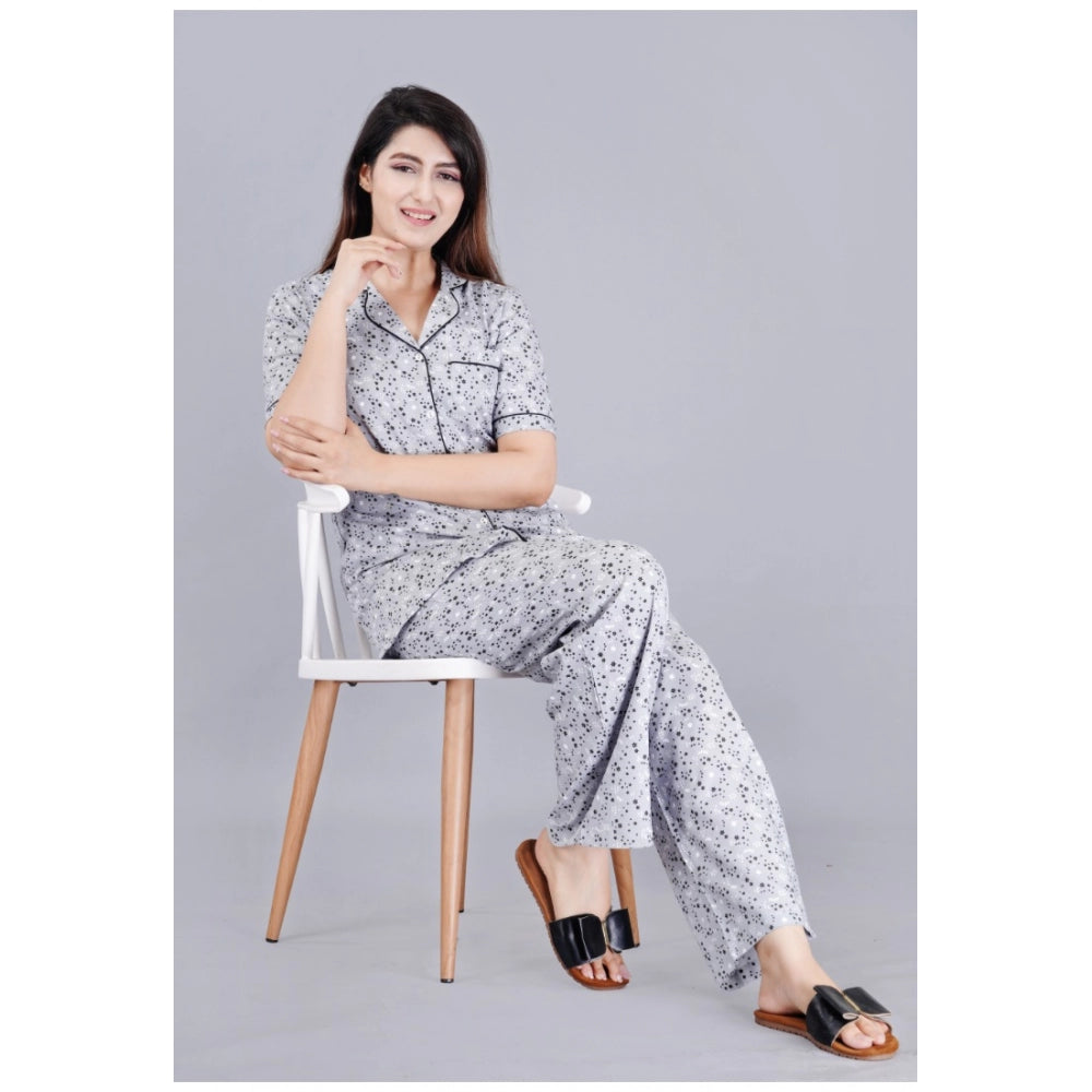 Women'S Casual Half Sleeve Printed Viscose Rayon Shirt With Py