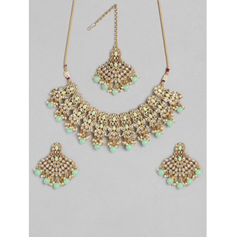Women'S Rose Gold Plated Alloy Necklace &Amp; Earings Set (Lig