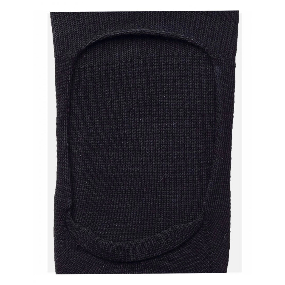 5 Pairs Unisex Casual Cotton Blended Solid No-Show Socks (Blac