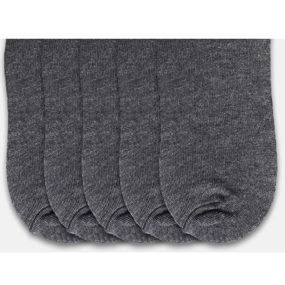 5 Pairs Unisex Casual Cotton Blended Solid Ankle Length Socks