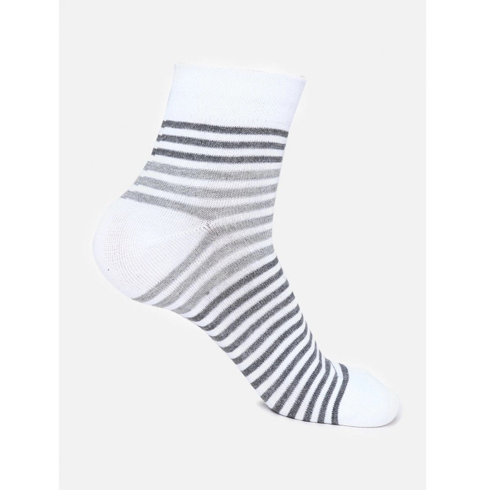 5 Pairs Men'S Casual Cotton Blended Printed Mid-Calf Length So
