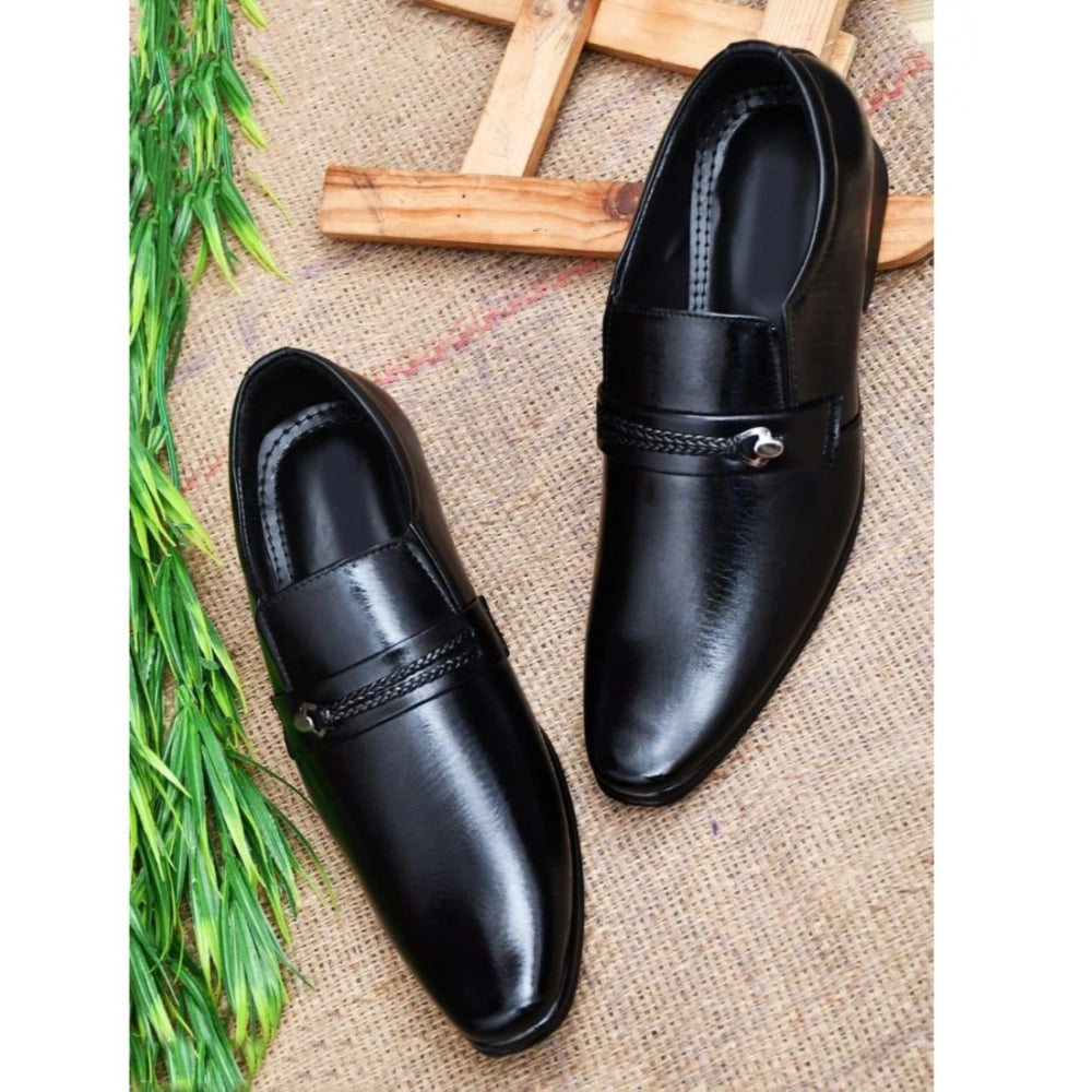 Men'S Faux Leather Formal Shoes (Black)