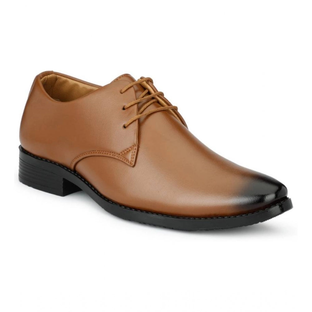 Men'S Faux Leather Formal Shoes (Tan)