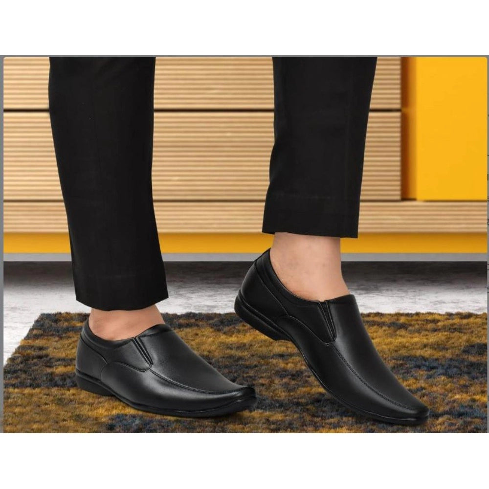 Men'S Faux Leather Formal Shoes (Black)
