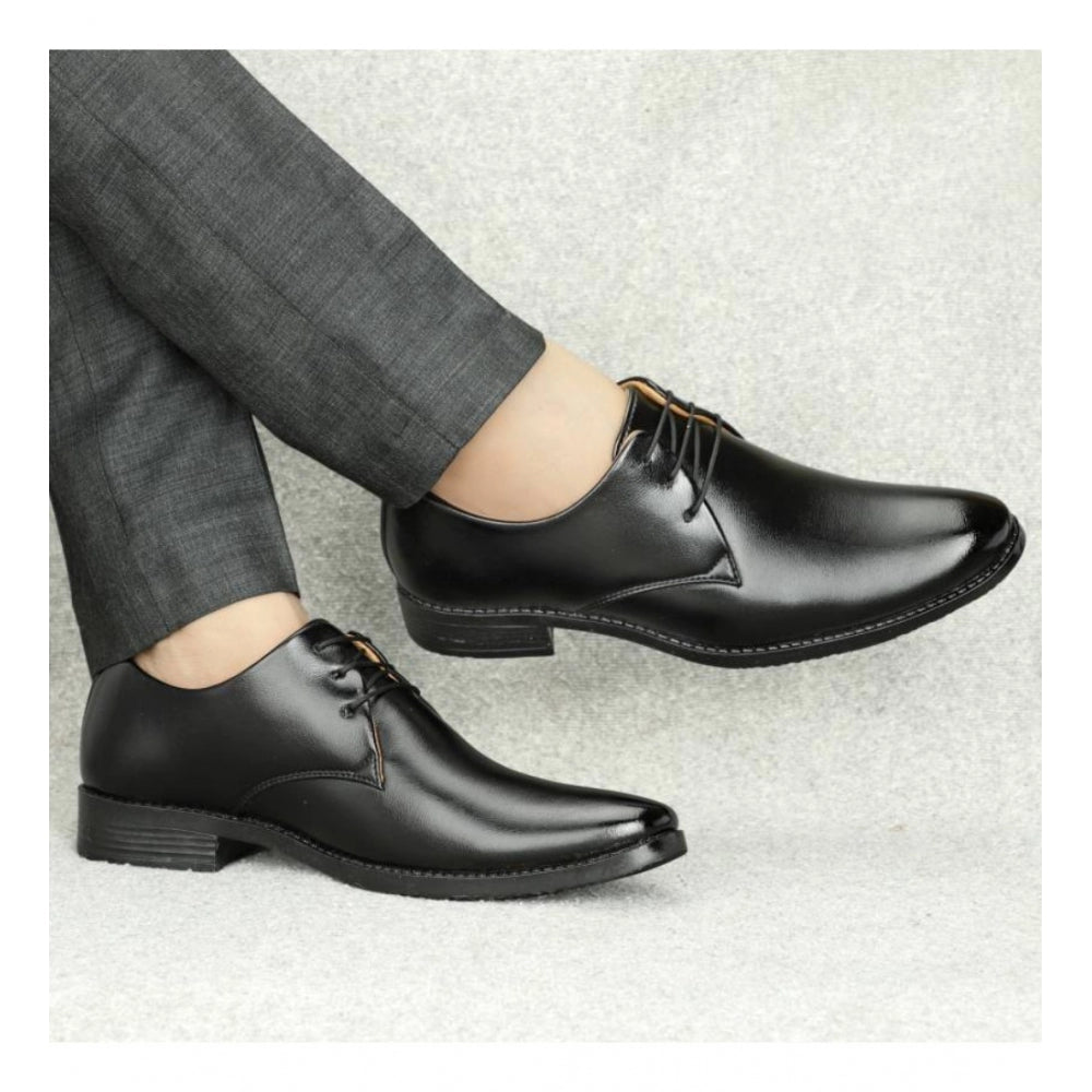 Men'S Faux Leather Formal Shoes (Black)