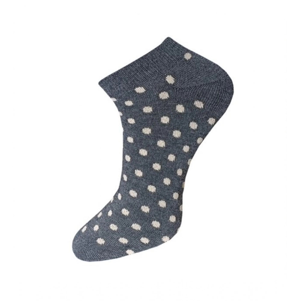 3_Pair Set Unisex Casual Cotton Printed Ankle Length Socks (Mu