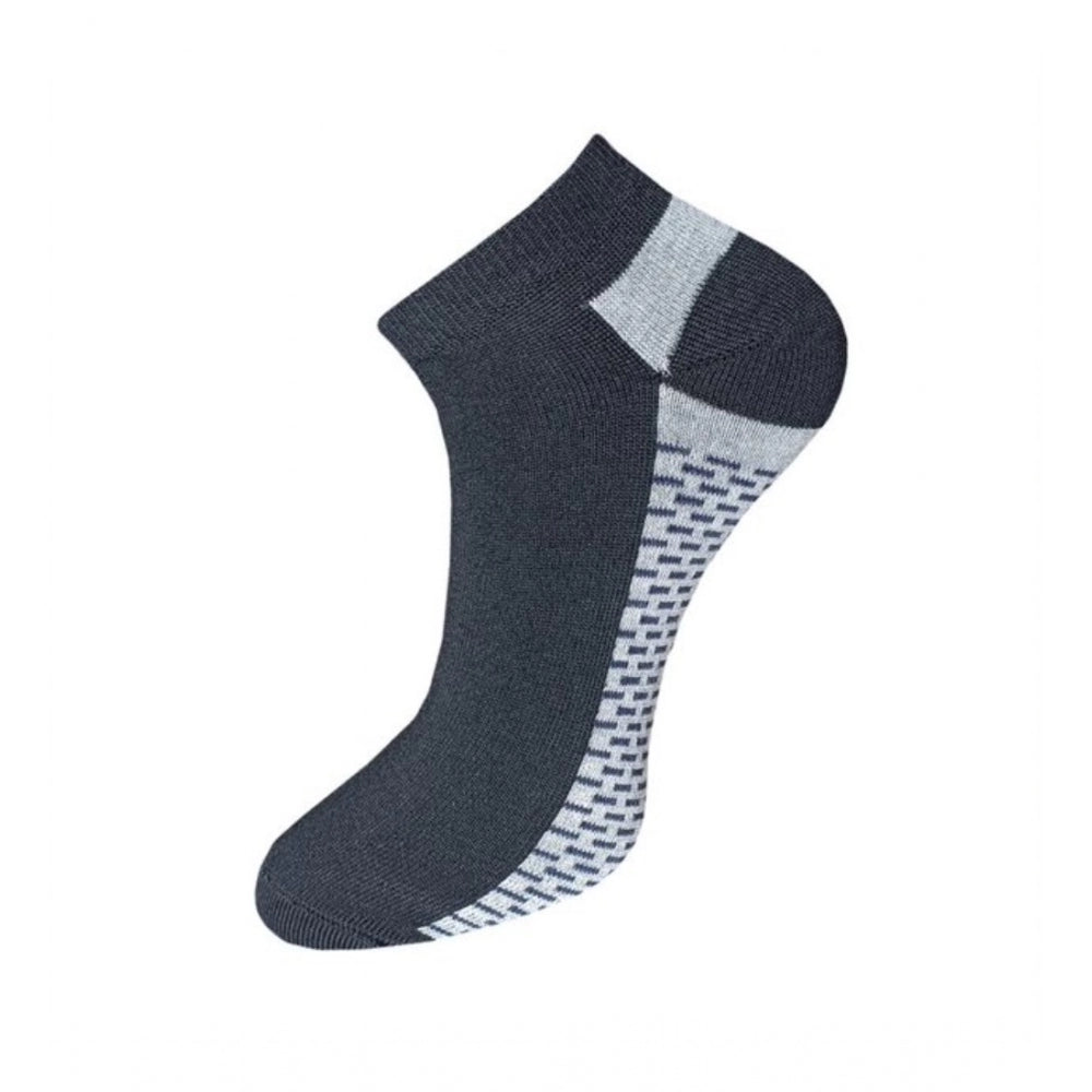 3_Pair Set Unisex Casual Cotton Solid Ankle Length Socks (Mult