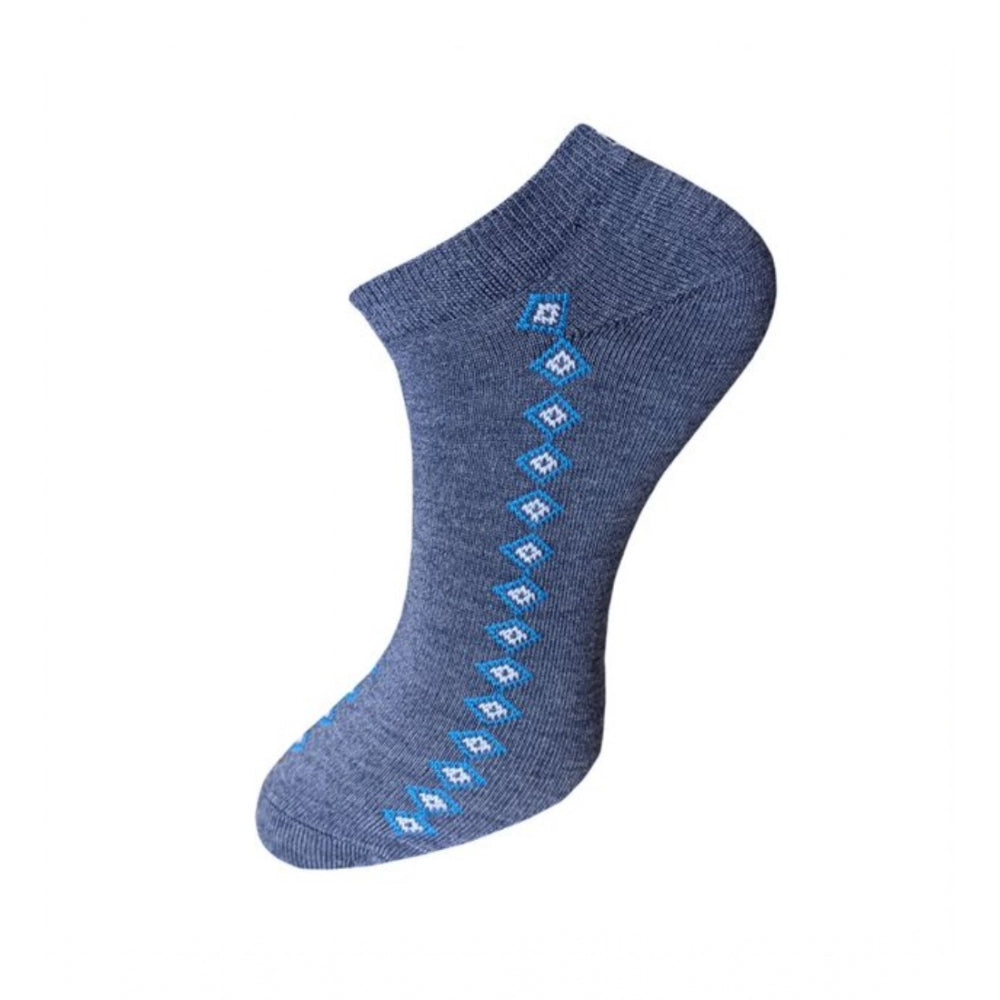 3_Pair Set Unisex Casual Cotton Printed Ankle Length Socks (Mu