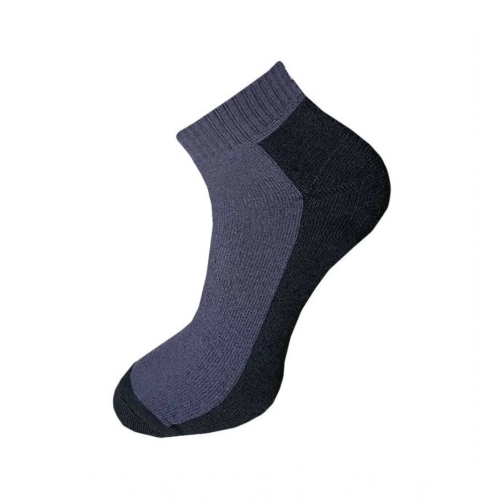 3_Pair Set Unisex Casual Cotton Solid Ankle Length Socks (Mult