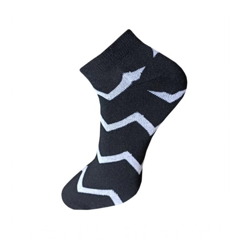 3_Pair Set Unisex Casual Cotton Printed Ankle Length Socks (Mu