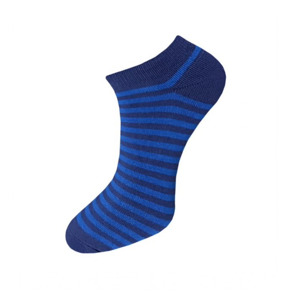 3_Pair Set Unisex Casual Cotton Striped Ankle Length Socks (Mu