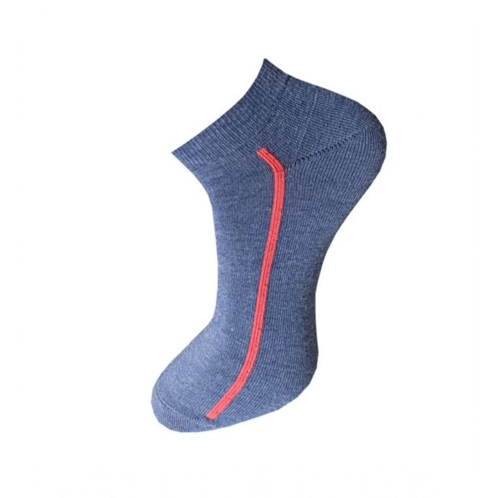 3_Pair Set Unisex Casual Cotton Solid Ankle Length Socks (Mult
