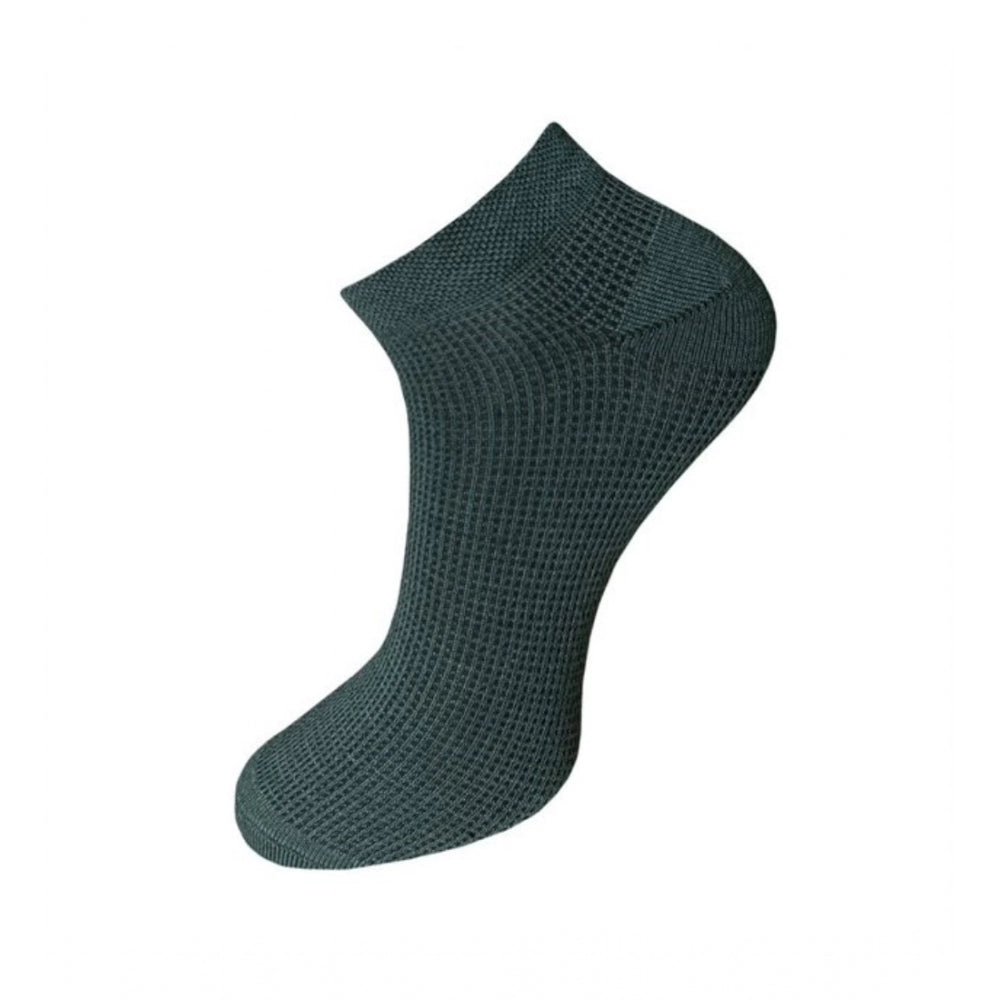 3_Pair Set Unisex Casual Cotton Solid Ankle Length Socks (Mult