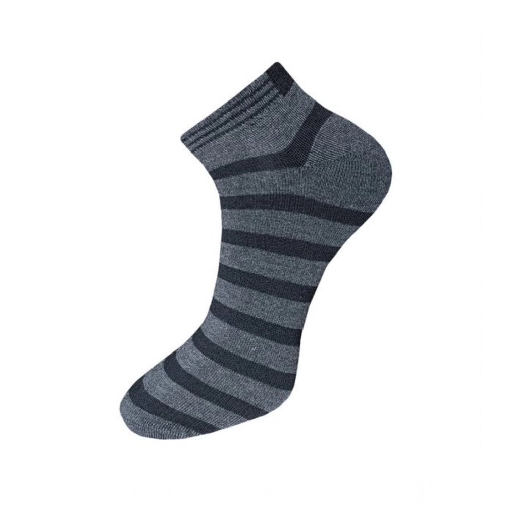 3_Pair Set Unisex Casual Cotton Solid Ankle Length Socks (Mult