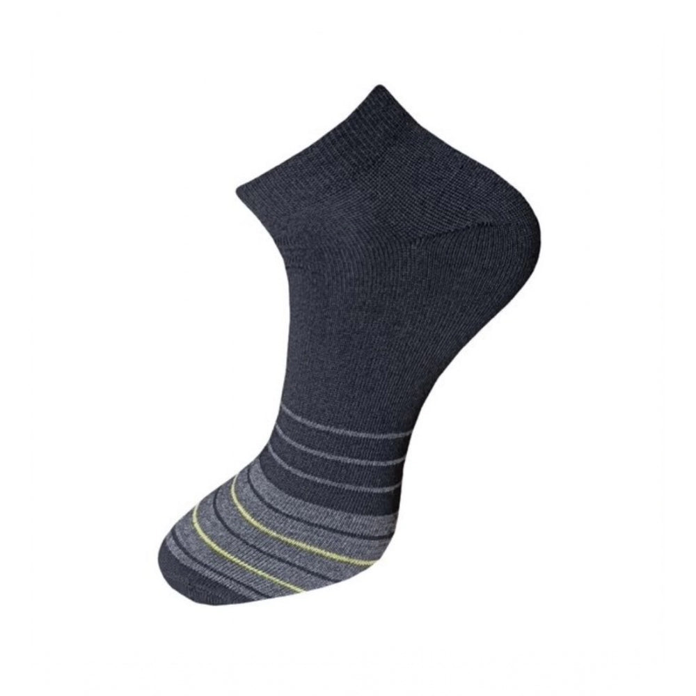 3_Pair Set Unisex Casual Cotton Striped Ankle Length Socks (Mu