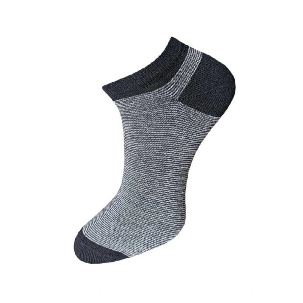 3_Pair Set Unisex Casual Cotton Striped Ankle Length Socks (Mu