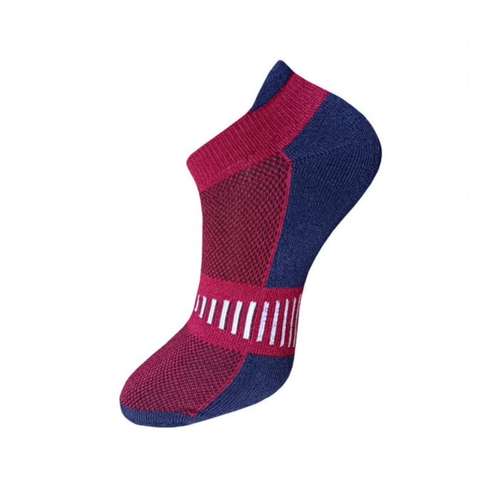 3_Pair Set Unisex Casual Cotton Striped Ankle Length Socks (Mu
