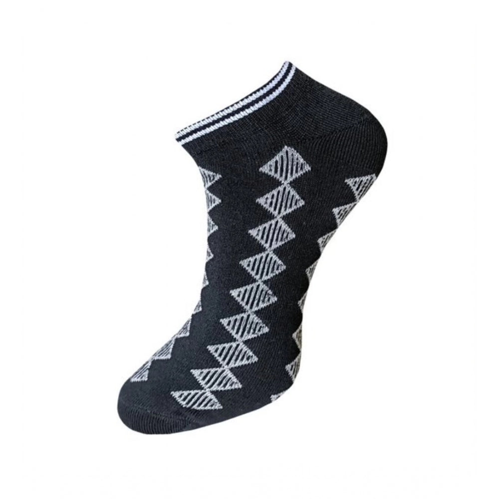 3_Pair Set Unisex Casual Cotton Printed Ankle Length Socks (Mu