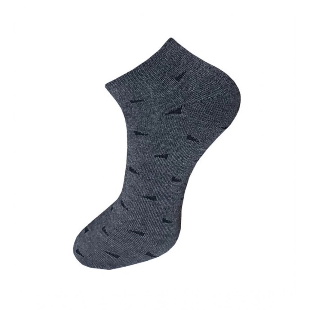 3_Pair Set Unisex Casual Cotton Printed Ankle Length Socks (Mu