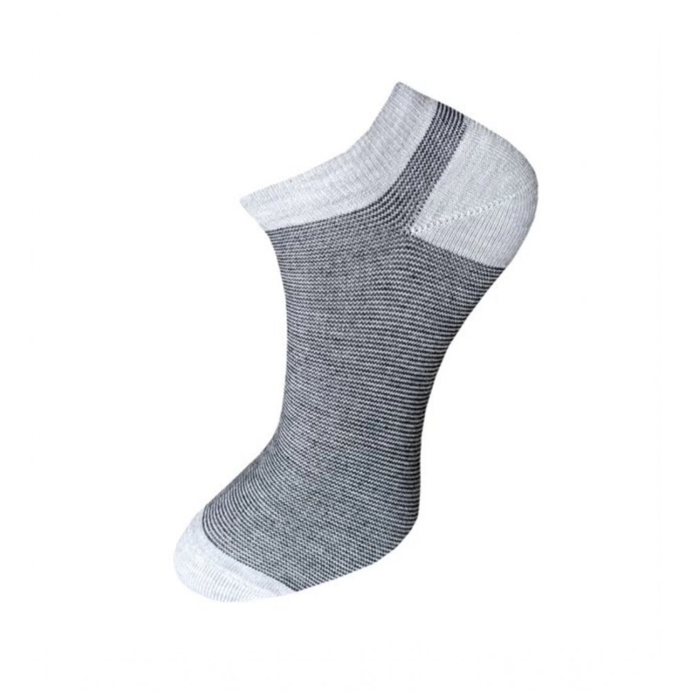 3_Pair Set Unisex Casual Cotton Striped Ankle Length Socks (Mu
