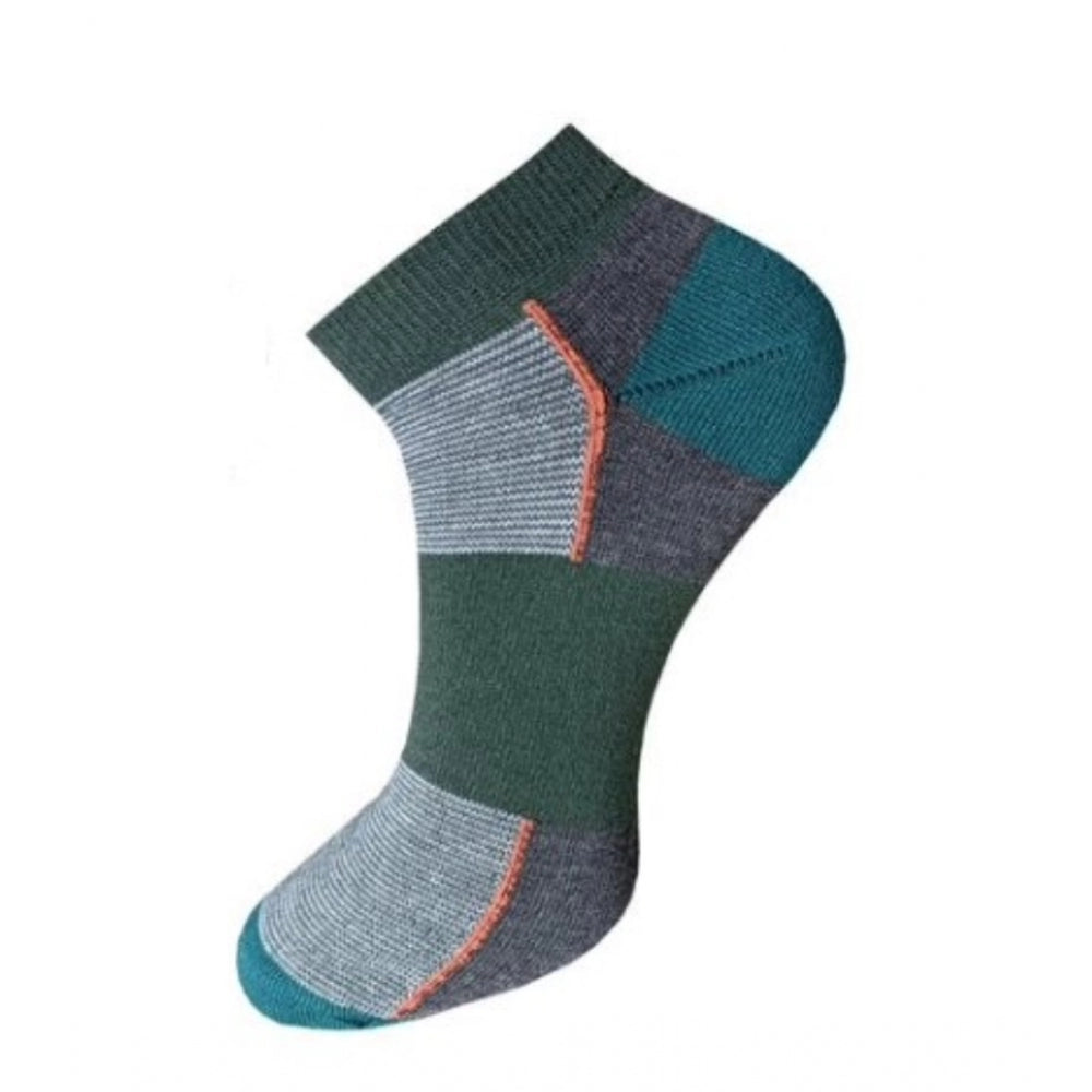 3_Pair Set Unisex Casual Cotton Striped Ankle Length Socks (Mu