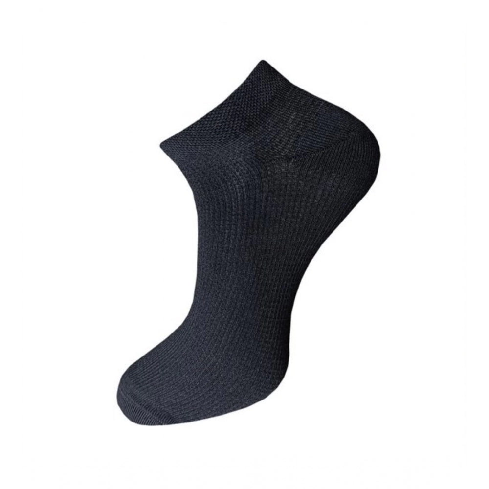 3_Pair Set Unisex Casual Cotton Solid Ankle Length Socks (Mult