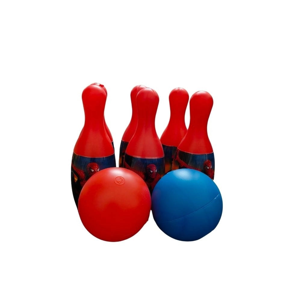 Spider Man Theme Bowling Set With Two Balls | Plastic | Toys| 1+ Years
