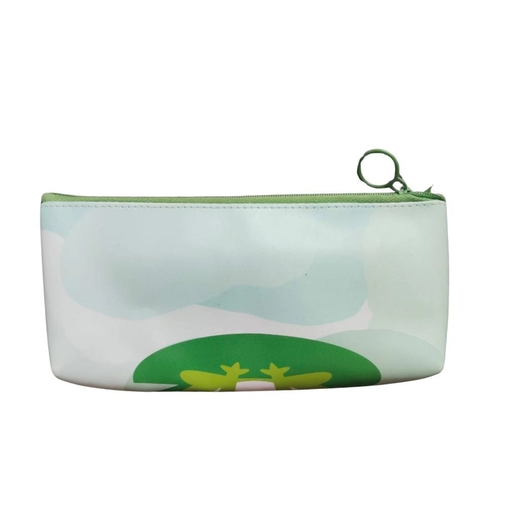 Pack Of_2 Frog Cartoon Printed Pencil Pouch | Canvas | Stationery | 3+