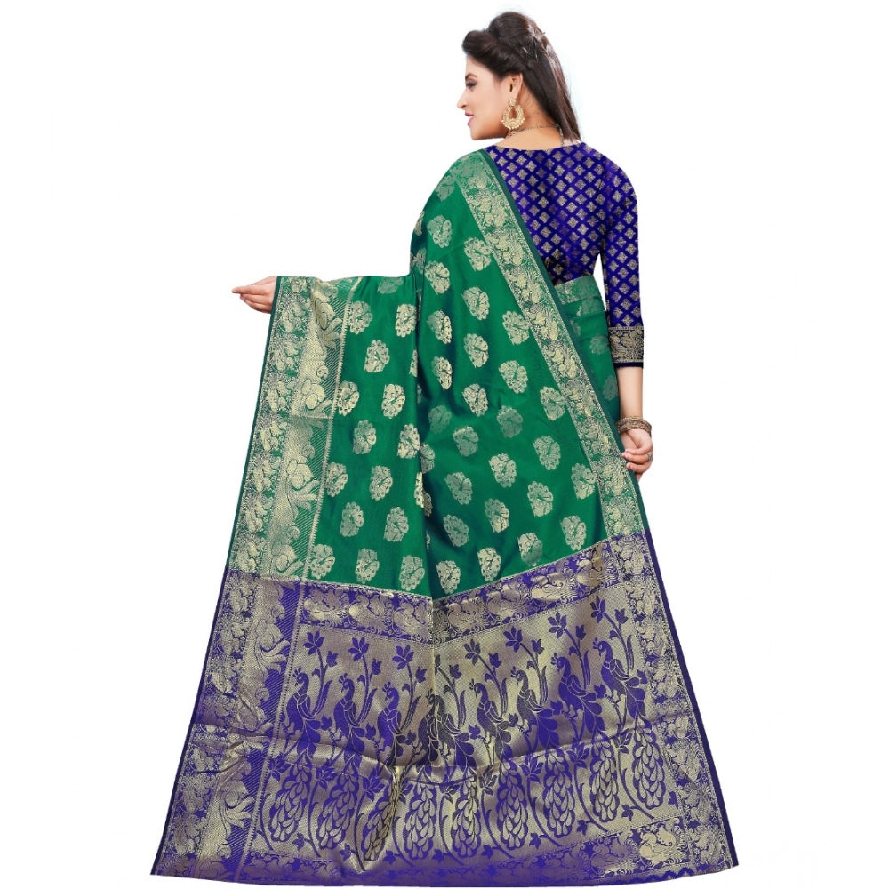 Women'S Jacquard Woven Saree With Unstitched Blouse 5.5Mtr (Gr