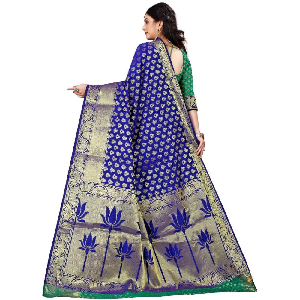 Women'S Jacquard Woven Saree With Unstitched Blouse 5.5Mtr (Gr