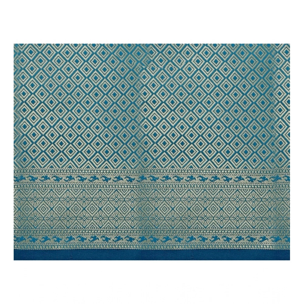 Women'S Jacquard Woven Saree With Unstitched Blouse 5.5Mtr (Bl