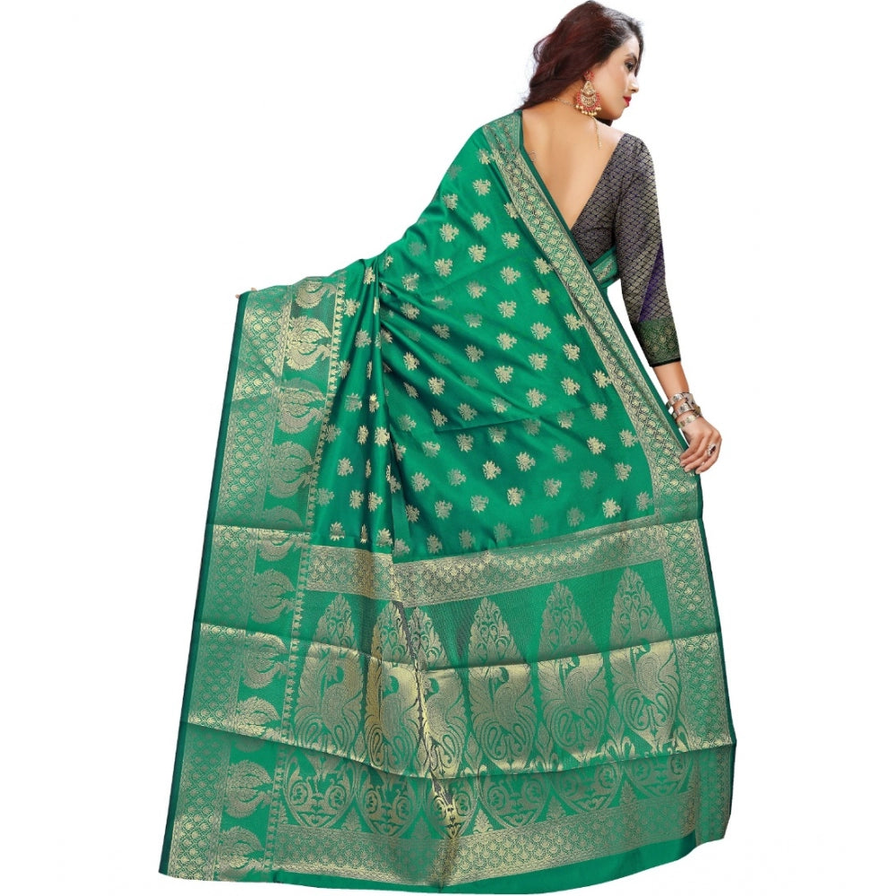 Women'S Jacquard Woven Saree With Unstitched Blouse 5.5Mtr (Gr