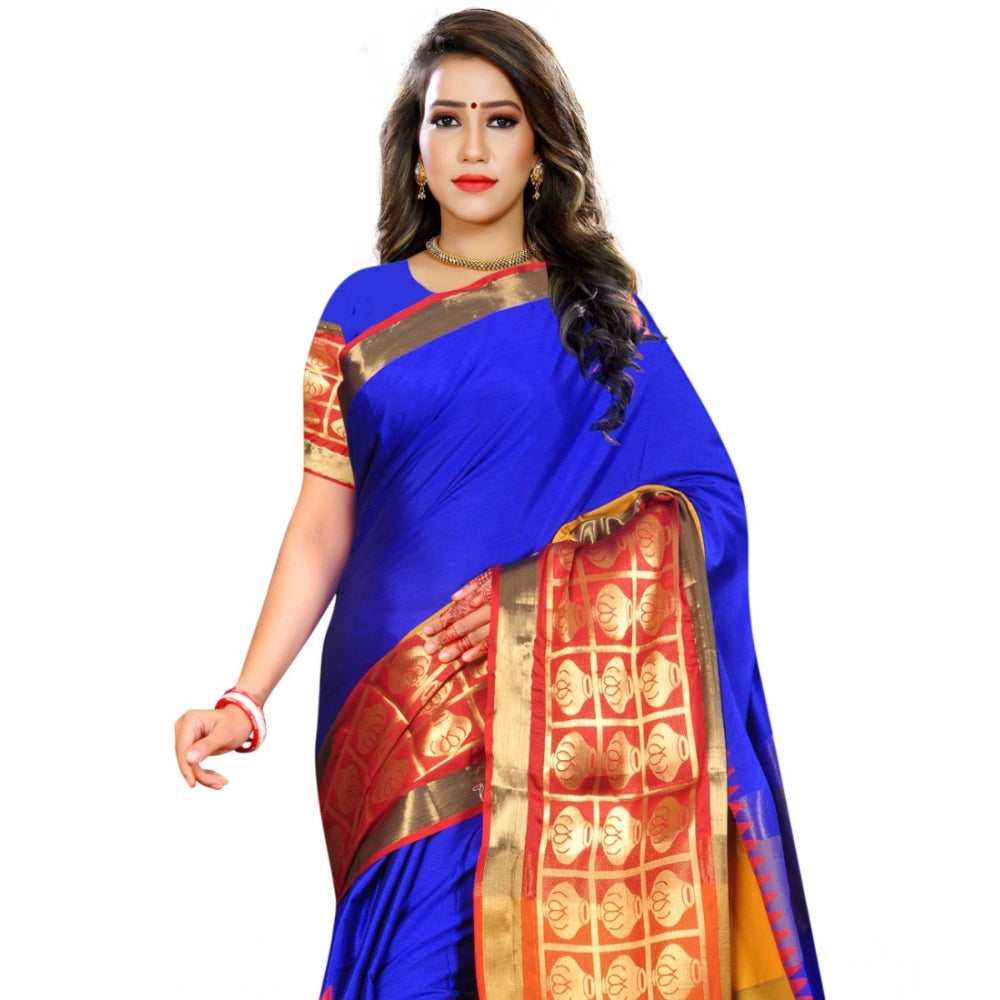 Women'S Jacquard Woven Saree With Unstitched Blouse 5.5Mtr (Bl