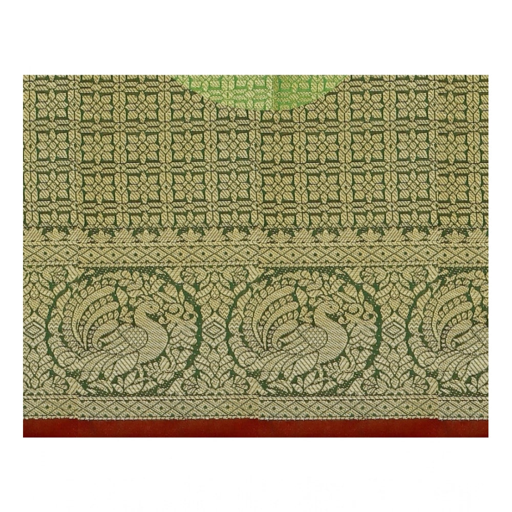Women'S Jacquard Woven Saree With Unstitched Blouse 5.5Mtr (Re