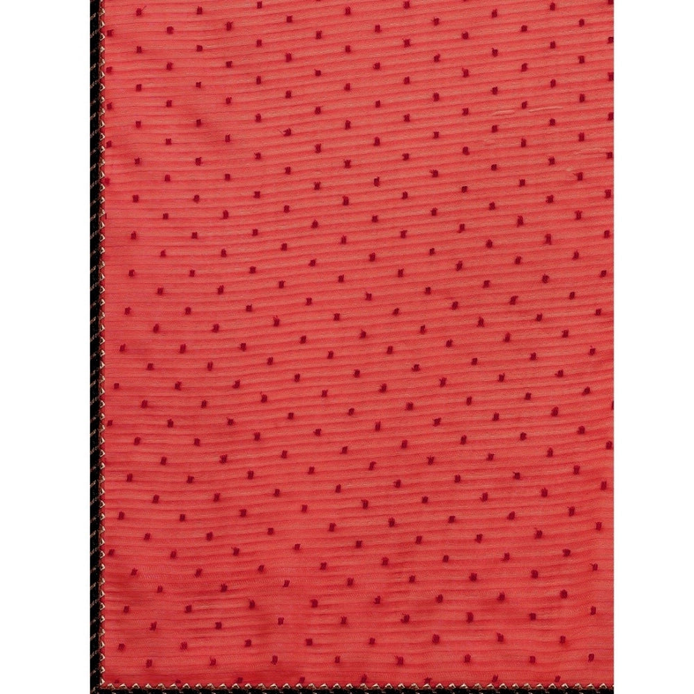 Women'S Silk Blend Embellished Saree With Unstitched Blouse 5.