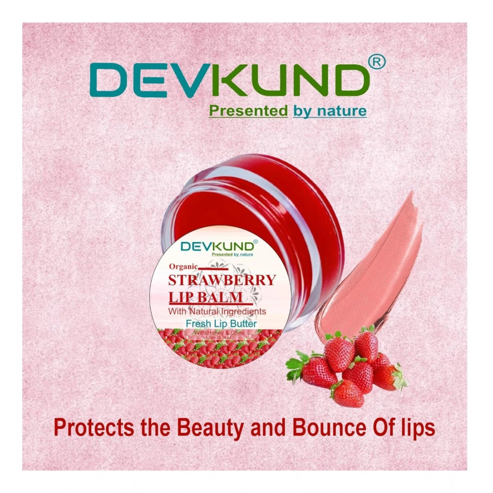 Unisex Herbal Dark And Chapped Lips Strawberry Lip Balm (10Gm)