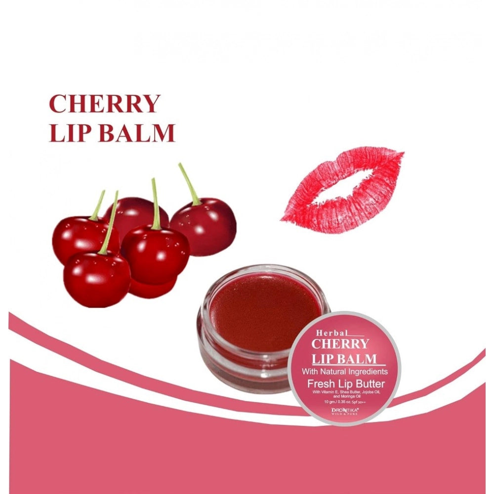 Unisex Herbal Dark And Chapped Lips Cherry Lip Balm (10Gm)