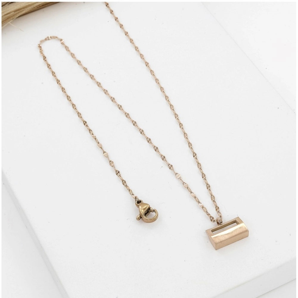 Women'S Stainless Steel Mini Suitcase Pendent Delicate Chain (
