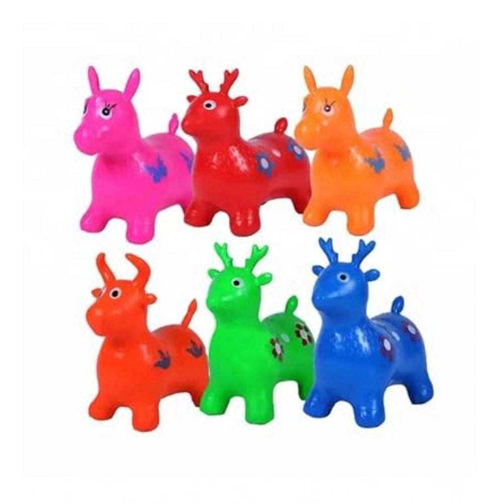 Plastic Inflatable Jumping And Riding Horse Air Animal Shape