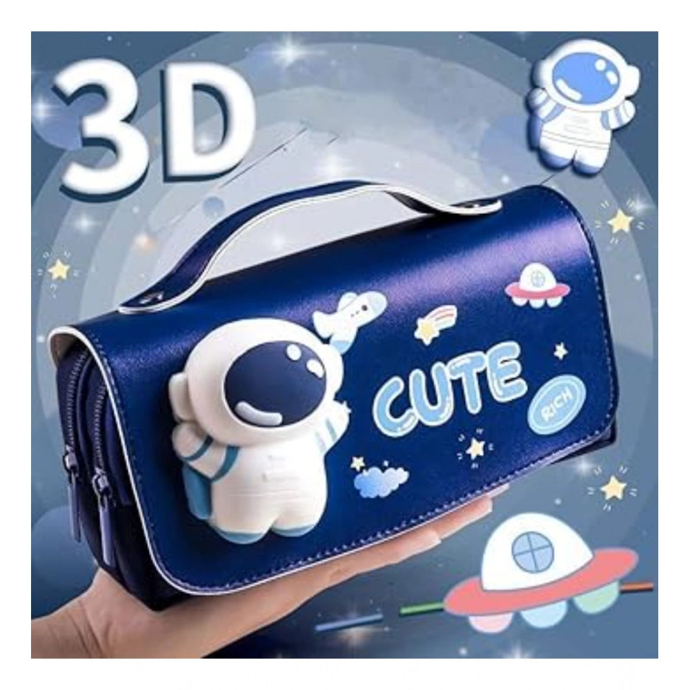 Polyester 3D Pencil Pouch Stationary Storage Box For Kids (Mul